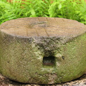 敷石 直径27.8cm 重量15kg 石臼 飛石 庭石 天然石の画像1