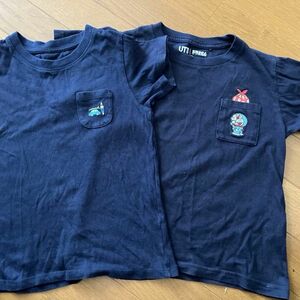 ユニクロ　紺　Tシャツ　ドラえもん　ポケット 半袖 半袖Tシャツ Tシャツ　 キャラクター