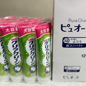 ハミガキ粉 クリアクリーン 歯ブラシ ピュオーラ 超コンパクト ふつう 新品 花王 歯磨き粉