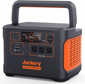 Jackery(ジャクリ)ポータブル電源 1500 大容量 PTB152 Jackery ポータブル電源バッテリー Twin Turboシステム/1534.68Wh/アウトドア