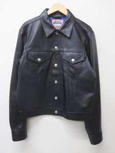 Acne Studios Bla Konst Acne s Today oz bro navy blue -stroke BK-MN-LEAT000002 20AW ram leather Tracker jacket 