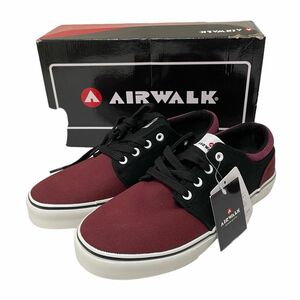 【新品】エアウォーク　AIRWALK メンズ　スニーカー　ボルドー　ワインレッド　ブラック　黒　スケーター　