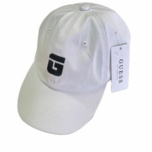 【新品】タグ付き　GUESS ゲス　ロゴキャップ　ホワイト　白　 帽子　メンズ　レディース　ユニセックス