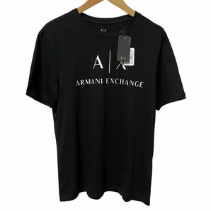 【新品】タグ付き　アルマーニエクスチェンジ　armani exchange tシャツ　半袖　 黒　M ロゴT