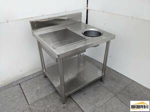 【中古品】番号185◆業務用　ステンレス　シンク　　 幅800×奥行700×高さ800　動作問題なし☆　