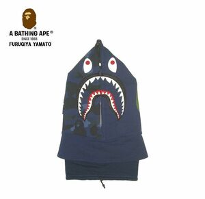 #古着屋大和 未使用 BAPE A BATHING APE カモフラ 迷彩 シャーク マスク ネックウォーマー フリーサイズ ベイプ スノボー スキー 防寒具