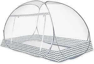 蚊帳（かや) テント式 ワンタッチ 1ドアタイプ 底生地付き 密度が高い 持ち運べる 収納便利 収納袋付 野外キャンプ 旅行 アウ