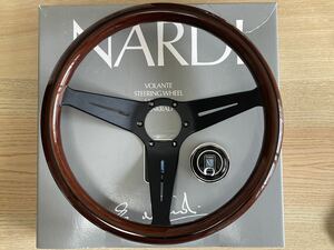 美品NARDI ステアリング クラシックライン SPORTS TYPE ラリー 350 WOOD/BLACK 350mm 品番N771