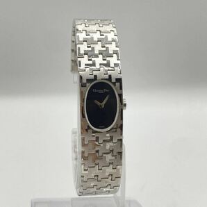 Christian Dior クリスチャン・ディオール D70-100 ミスディオール ブラック文字盤 黒 SS クォーツ レディース 腕時計 QZ の画像1