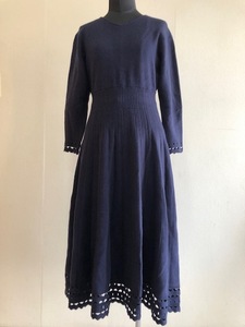 *COUP DE CHANCE Coup de Chance knitted dress 36* navy blue 