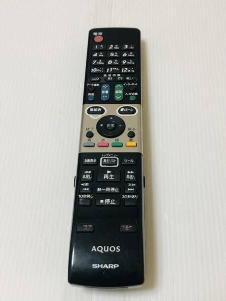 B02 送料無料 シャープ　TV リモコン GA807WJSA 動作品　@LC-26DX2 LC-32DX2 LC-40DX2 LC-40DX20 LC-46DX2