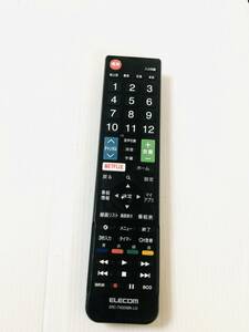 A 送料無料　ELECOM TVリモコン　ERC-TV02XBK-LG　動作品