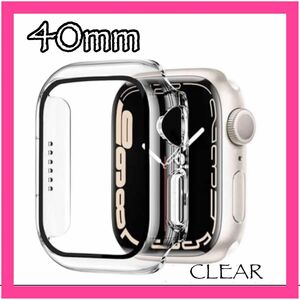 アップルウォッチ Apple Watch カバー 表面カバー 40㎜ 保護ケース 腕時計カバー クリア キズ防止 透明