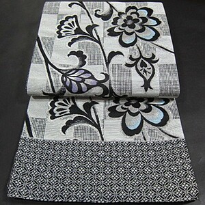  new goods west . woven six through pattern double-woven obi city pine Tang flower pattern 