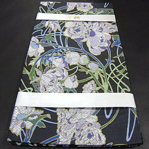  new goods [... on ] west . woven six through pattern high class double-woven obi a-run-vo- brilliant . flower pattern 