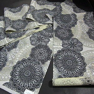  new pattern new goods untailoring west . woven all through pattern circle volume double-woven obi race. flower pattern 