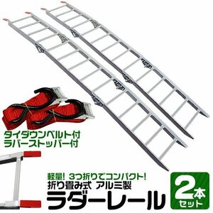 [2 pcs set ] aluminium ladder rail super light weight folding type light truck . go in aluminium slope bai clair 
