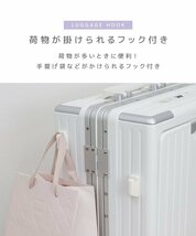 【Sサイズ39L/ブラック】キャリーケース USBポート付き 機内持ち込み キャリーバッグ フロントポケット 軽量 静音 ダイヤルロック トラベル_画像6