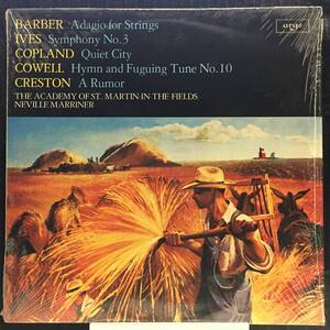 ◆ストリングス ◆ Barber, Ives, Copland, Cowell, Creston ◆ Neville Marriner ◆ 英盤 argo