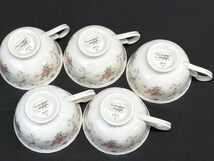 【E538】未使用 展示品 Noritake/ノリタケ PAVIA カップ＆ソーサー 5客セット 7342 ティーカップ 花柄 コーヒーカップ 洋食器_画像7