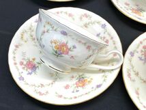 【E538】未使用 展示品 Noritake/ノリタケ PAVIA カップ＆ソーサー 5客セット 7342 ティーカップ 花柄 コーヒーカップ 洋食器_画像2