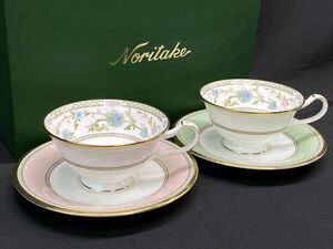 【E533】新品 未使用 Noritake/ノリタケ Y6988C/998307 カップ＆ソーサー ペア 2客セット ヨシノ ティーカップ/コーヒーカップ b