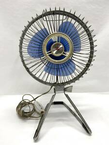 [E303] operation verification ending Showa Retro Sanyo /SANYO electric fan EF-4YL small size desk feather 20cm antique Vintage b