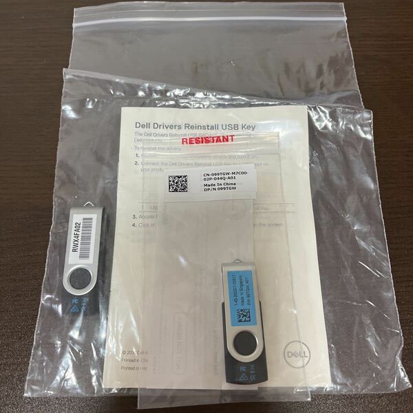 ★未開封品★Dell用 Win10 Reinstall USB 8GB Diskセット手順書 付