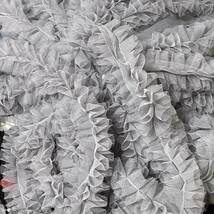ソフト　チュールレース　フリルレース　幅約5.5cm 長さ1.8m グレー　灰色　ハンドメイド　手芸　ボリューム　衣装　手作り　アクセサリー_画像4