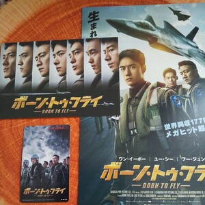 送料無料 映画 ボーン・トゥ・フライ ムビチケ+ 前売特典 特製ポストカード 二つ折りチラシ付き 新品 未使用 ワン・イーボー ユーシー