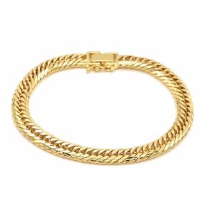  flat bracele 14 surface Triple inside surroundings 17.0cm total length 18.3cm 20.7g K18YG structure . department official certification stamp K18 yellow gold ki partition breath used free shipping 