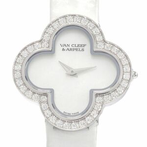 [3 год гарантия ] Van Cleef & Arpels женский aru рукоятка bla маленький модель VCARM95800 K18WG diamond кварц наручные часы б/у бесплатная доставка 