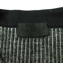 MONCLER モンクレール GIROCOLLO TRICOT ロゴパッチ パネルカラークルーネックニット H20919C00003 M1131 L グレー/ブラック セーター_画像4