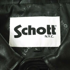 schott x BEAUTY＆YOUTH ショット ビューティーアンドユース 23AW 別注 CAR COAT ラムレザーカーコート 782-3250087 L Black ジャケットの画像4