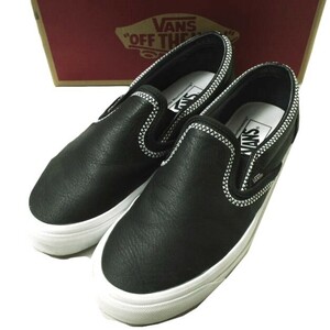 VANS x WHITE MOUNTAINEERING バンズ ホワイトマウンテニアリング 23SS 別注 UA CLASSIC SLIP-ON 98 DX レザースリッポン US9(27cm) BLACK