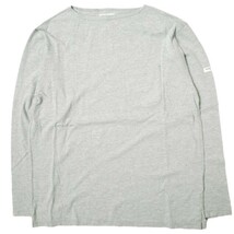 Engineered Garments エンジニアードガーメンツ Bask Shirt - Solid JERSEY バスクシャツ M GREY ボートネック Tシャツ カットソー g16226_画像1