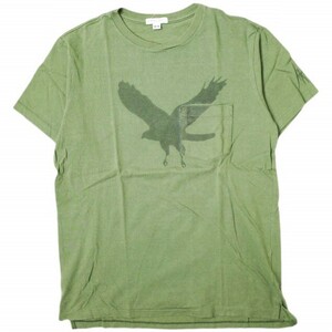 Engineered Garments エンジニアードガーメンツ Printed Cross Crew Neck T-shirt - EAGLE クロスオーバーポケットTシャツ M Olive g16224