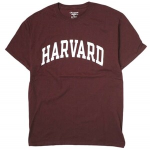 Champion チャンピオン HARVARD College Tee ハーバード大学 カレッジTシャツ M ボルドー 半袖 丸胴 トップス g16358