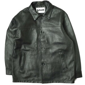 schott x BEAUTY＆YOUTH ショット ビューティーアンドユース 23AW 別注 CAR COAT ラムレザーカーコート 782-3250087 L Black ジャケット