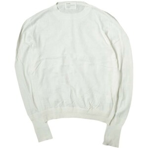 ALLEGE アレッジ Standard Pull Over Knit スタンダードプルオーバーニット AL-STN-KN01 1 ホワイト セーター ハイゲージ コットン g16616