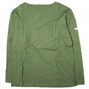 Engineered Garments エンジニアードガーメンツ Bask Shirt - Solid JERSEY バスクシャツ M OLIVE ボートネック Tシャツ カットソー g16228