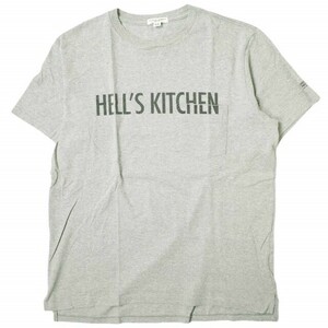 Engineered Garments エンジニアードガーメンツ Printed Cross Crew Neck T-shirt - HELL'S KITCHEN クロスオーバーポケットTシャツ L GREY
