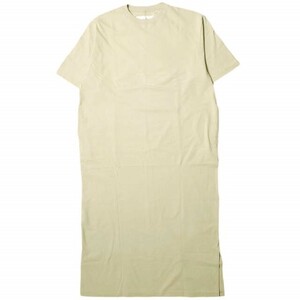 新品 JANE SMITH ジェーンスミス BIG T-SHIRTS ONEPIECE オーバーサイズTシャツワンピース 20SCT-#325L 38 BEIGE マキシ ロング ドレス