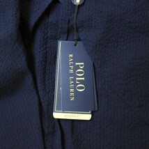 新品 POLO RALPH LAUREN ポロラルフローレン 24SS Polo ソフトモダン シアサッカー スーツジャケット M ネイビー テーラード 定価78,100円_画像4