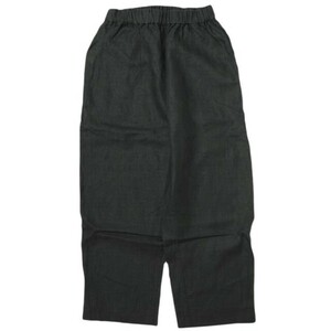 DASHIEL BRAHMANN x EDIFICE ダシールブラフマン 別注 Linen Wide Pants (Solid) リネンワイドパンツ(ソリッド) M BLACK イージー g9044