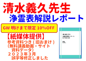 【GW限定１０％ＯＦＦ！】清水義久先生入門として浄霊表とその使い方・秘伝解説レポート・無料配布の講義動画。幻の気功等解説ＨＰ資料