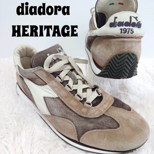 diadora HERITAGE ディアドラ スエード スニーカー 靴 27.5cm メンズ ブラウン 茶色