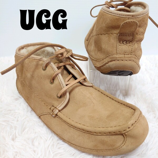 UGG アグ LYLE ライル ムートン モカシン シューズ 靴 28cm メンズ ブラウン