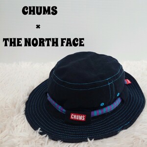 CHUMS THE NORTH FACE チャムス ザノースフェイス コラボ サファリハット 帽子 フリーサイズ レディース ブラック 黒