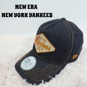 NEW ERA ニューエラ ヤンキース デニム キャップ 帽子 メンズ ブラック 黒